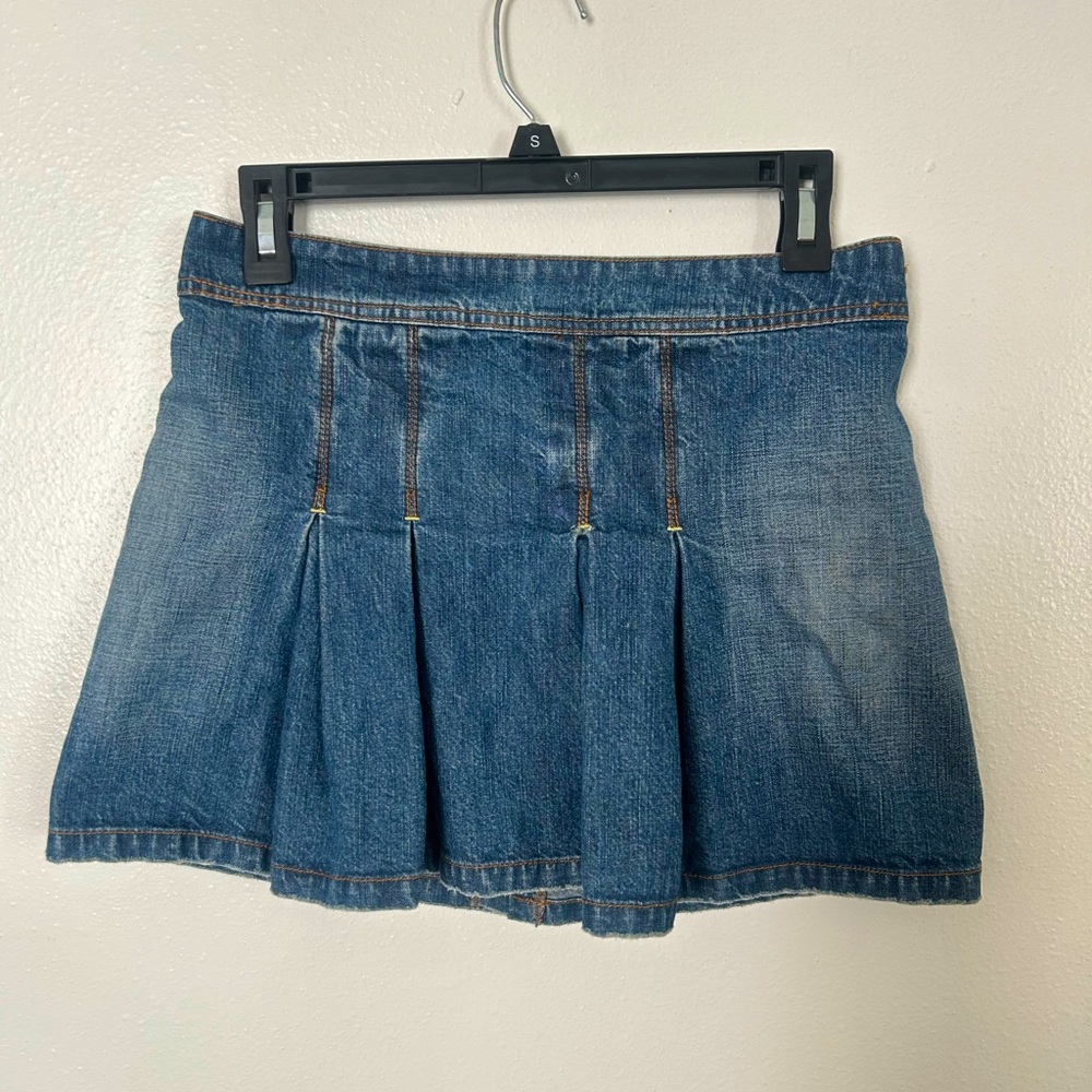 Y2K vintage Pleated Jean skirt🩵💙